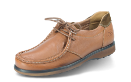 Men's brown shoes with suede elements снимка