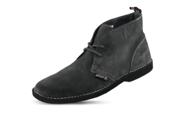Male shoes of "Clarks" type of grey chamois leather снимка