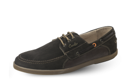 Dark brown men's  moccasins снимка