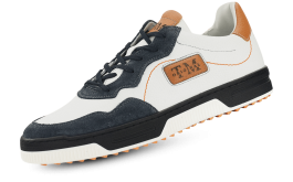 Мъжки спортни маратонки в бяло и сиво снимка