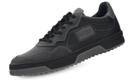 Мъжки спортни маратонки в черно и сиво снимка