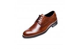 Мъжки официални половинки в тъмно кафяв цвят снимка