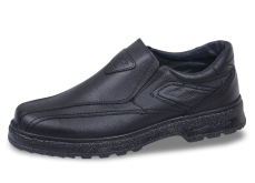 Men's leather shoes with ribbing