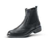 Черни дамски боти с декоративна перфорация