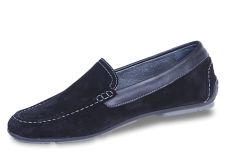 Мъжки черни мокасини от естествен велур