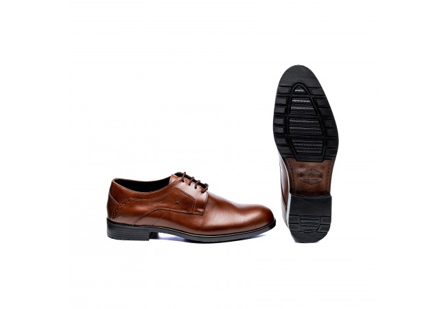 Мъжки официални половинки в тъмно кафяв цвят Снимка 5