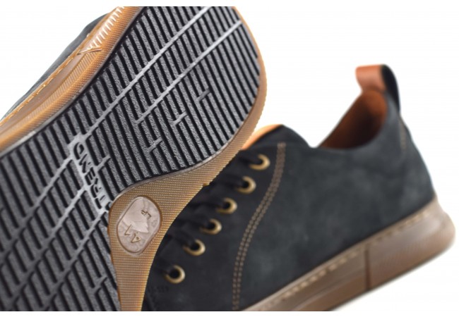 Men's sports shoes made from black nubuck Снимка 7