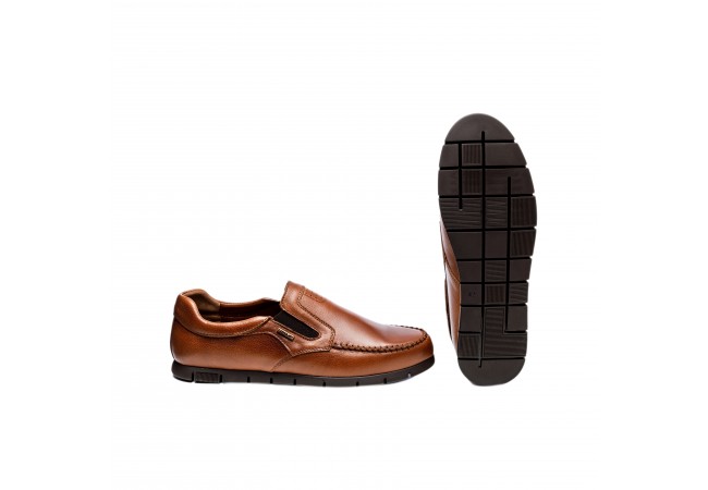 Мъжки мокасини в цвят таба Снимка 5