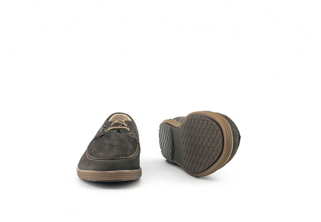 Dark brown men's  moccasins 360° Image