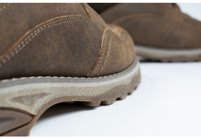 Мъжки кожени обувки с тъмна яка от велур Снимка 5