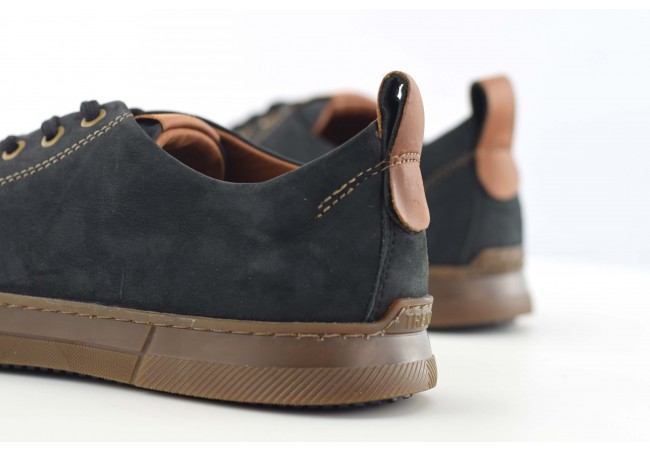 Men's sports shoes made from black nubuck Снимка 7