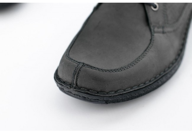 Men's shoes with shoelaces and perforation in grey colour Снимка 5