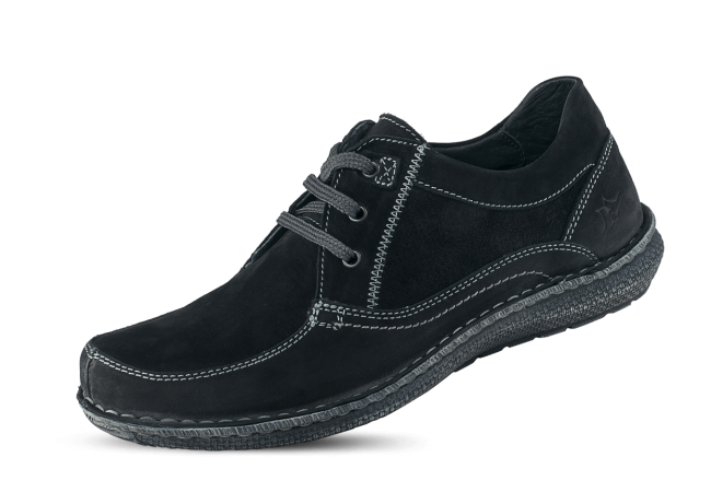 Casual men's shoes in black color Снимка 4