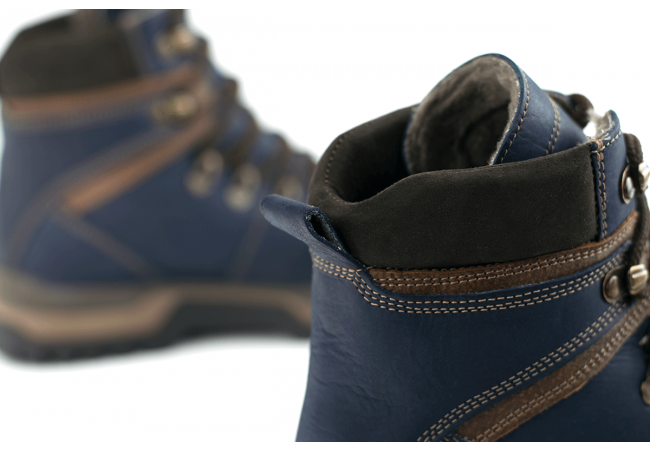 Male tourist boots in dark blue Снимка 6